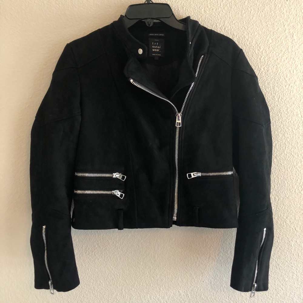 Zara Suede Biker Moto Jacket
